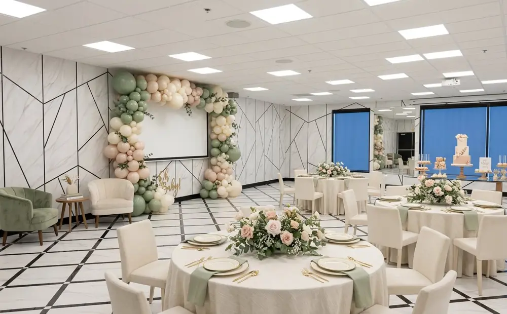 Styled concept: baby showers in The Marble Room